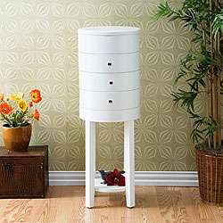 Kendall Standing White Jewelry Armoire  