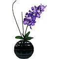 Silk Vanda Orchid Arrangement with Glass Vase  