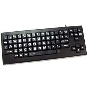   Keyboard with Big Keys and Large High Contrast Letters Model VB Black