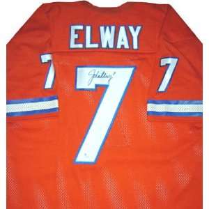 John Elway Autographed Custom Style Home  Orange Crush  Throwback 