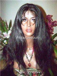 FULL LACE WIG HUMAN INDIAN REMY HAIR SILKY STRAIGHT 18 #2 Shown 