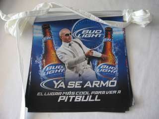   PitBull Ya Se Armo string banner beer bar PENNANTS sign cd budweiser