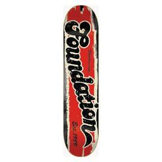  Foundation Skateboards Est.1989 Deck 8.12 red