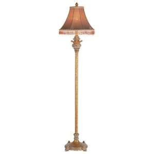  BFL1 64B   Marble Accent Boutique Floor Lamp