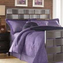 Grid Full size Metal Headboard and Bed Frame Set  