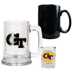 Georgia Tech 15oz Tankard 15oz Ceramic Mug & 2oz Shot Glass Set 