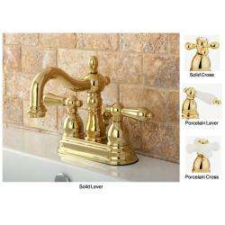 Heritage Centerset Polished Brass Bathroom Faucet  