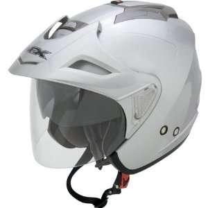  AFX Solid Adult FX 50 Cruiser Motorcycle Helmet   Silver 
