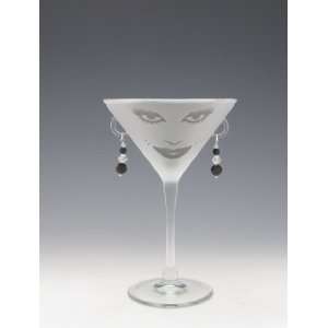    Lola Etched Martini Glass by Asta Glass