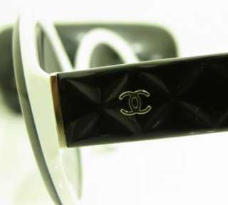 Chanel 5120 900 11 5620 135 Black White CC Logo Sunglasses  