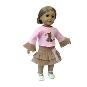   Girl Doll Clothes Puppy Dog Cordoroy Skirt Outfit Toys & Games