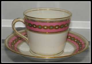 Early Antique Old Paris Porcelain Pink Cup & Saucer c.1820 NR  