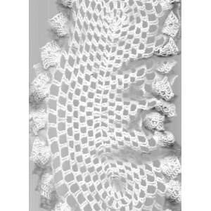  Hand Made Lace Doily (off white/lightly tanned), Oblong 
