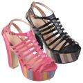 Journee Collection Womens Booker Strappy High Heel Platform Sandal 