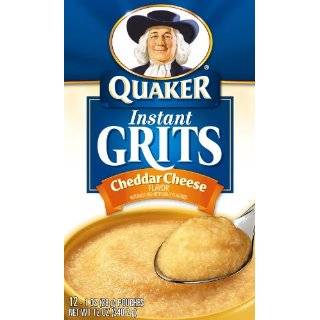 Quaker Instant Grits Real Cheddar Cheese, 12 Count Boxes (Pack of 12)