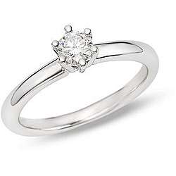 Platinum 1/2ct TDW Diamond Solitaire Engagement Ring (H I, I1 I2 