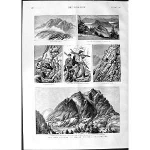  1888 Railway Mount Pilatus Switzerland Bernese Alps