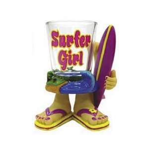 SURFER GIRL   NOVELTY SHOT GLASS   TIKI BAR  Kitchen 