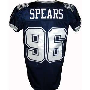  Marcus Spears #96 Cowboys Game Issued Navy Jersey (Size 50 