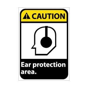 CGA22PB   Caution, Ear Protection Area, 14 X 10, Pressure Sensitive 