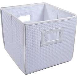 White Folding Storage Cubes (Set of 3)  