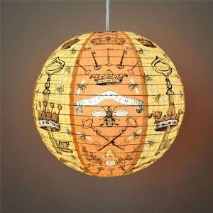 Bees and Keys Decorative Hanging Paper Lantern with Light Kit (up to 