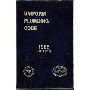  Uniform Plumbing Code 1985 Iapmo Books
