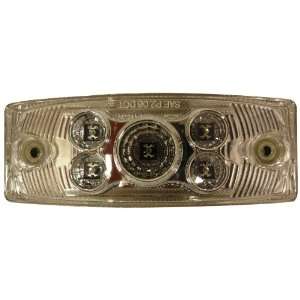   Red Rectangular LED Clearance/Side Marker Light with Clear Lens