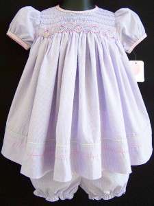   Baby Girls LOVELY LILAC Size 6M PETIT AMI Smocked Dress Clothes NWT
