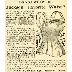   Michigan Fashion Undergarments   Original Print Ad