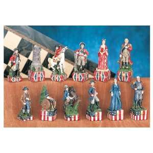  American Revolutionary War Theme Chessmen Toys & Games