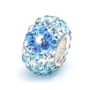  Bella Fascini Turquoise, Aqua, True Blue & Clear Pave Diamond 