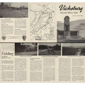  Civil War Map Vicksburg National Military Park, Mississippi 