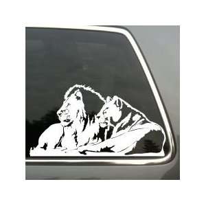  Lion and lioness vinyl decal big 
