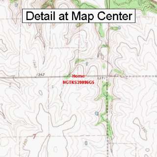  USGS Topographic Quadrangle Map   Home, Kansas (Folded 