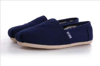 TOMS Canvas Womens Shoe Navy Blue US Size 8.5  