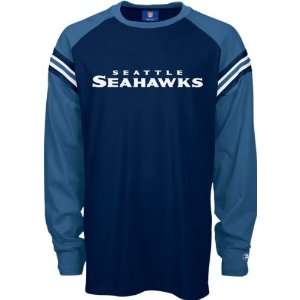  Seattle Seahawks Navy Fan Long Sleeve Crew Sports 