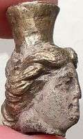 Ancient Greek /Roman MOTHER GODDESS Cybele Silver Head 300BC Very Rare 