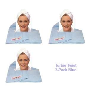 Turbie Twist 3 pack  3 Blue