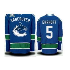  Vancouver Canucks #5 Christian Ehrhoff Blue Hockey Jersey 