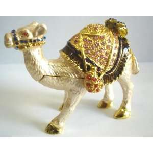  Bejeweled Trinket Box Camel 