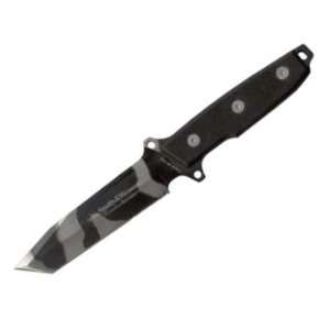  Knives SUR4C Homeland Security Medium Tanto Black Handle Fixed Blade