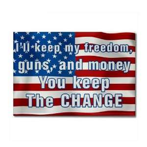 Keep The Change Anti obama Rectangle Magnet by   