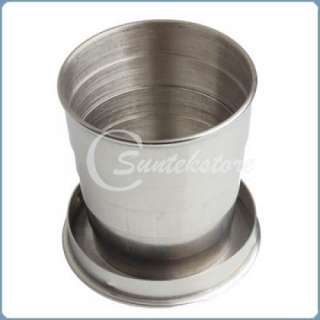 Stainless Steel Travel Camping Folding Collapsible Cup  