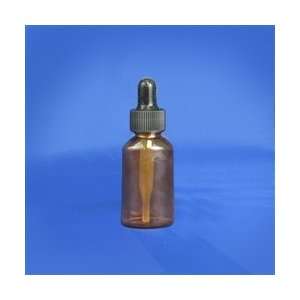 Amber Plastic Dropper Bottles, Oval Polypropylene, 0.5 oz, cs/144 