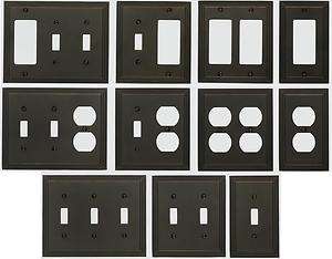 Switch Plate Outlet Cover Wall Rocker Oil Rubbed Bronze  