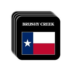  US State Flag   BRUSHY CREEK, Texas (TX) Set of 4 Mini 