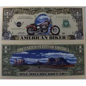  Set of 10 Bills American Biker Million Dollar Bill Toys & Games