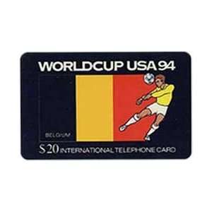 Collectible Phone Card $20. World Cup USA 94 Soccer   Belgium Flag 