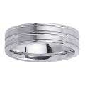 14k White Gold Mens Grooved Wedding Band Today 